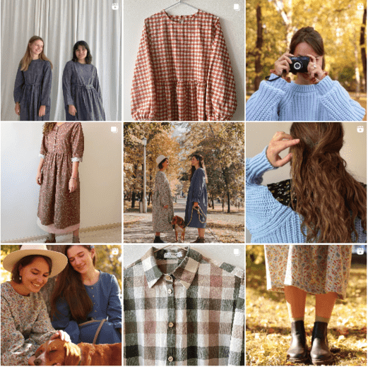 Example of creative Instagram visual layout