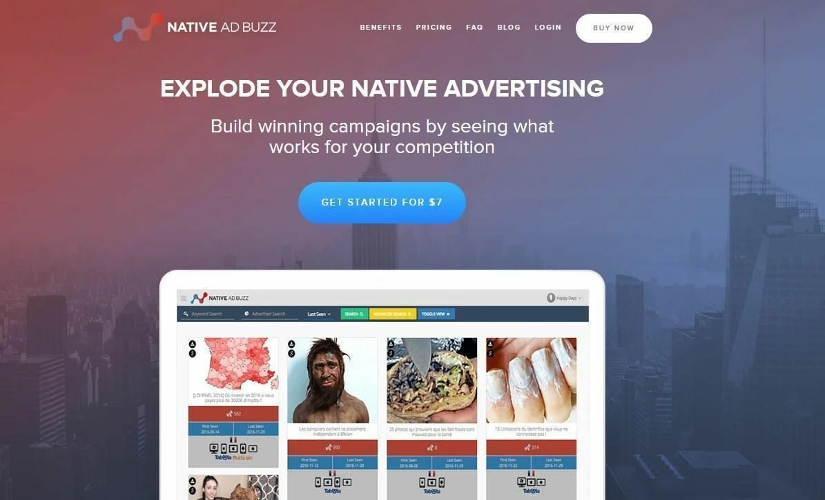 Native Ad Buzz main page