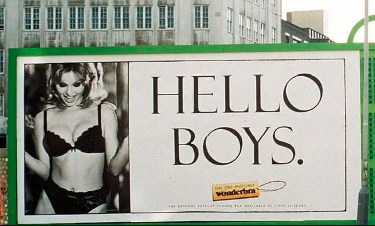 “Hello Boys” billboard promoting Wonderbra