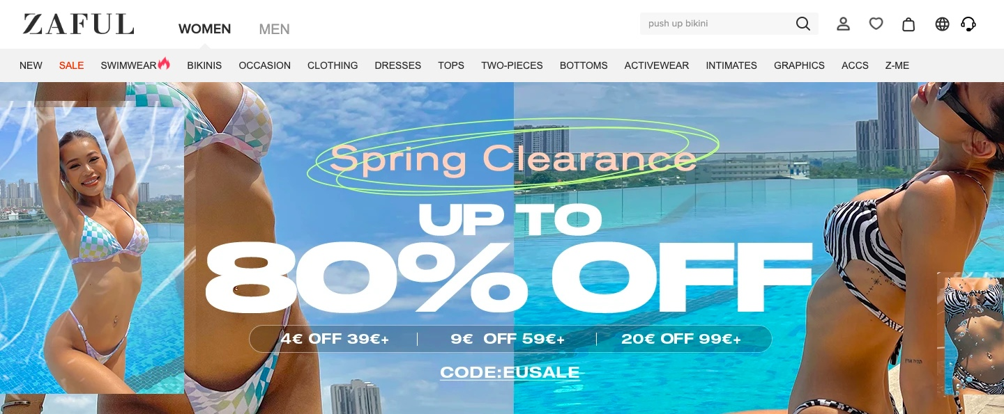 eCommerce. Spring Clearance discount.