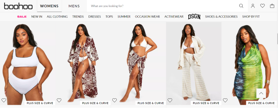 Boohoo plus-size collections
